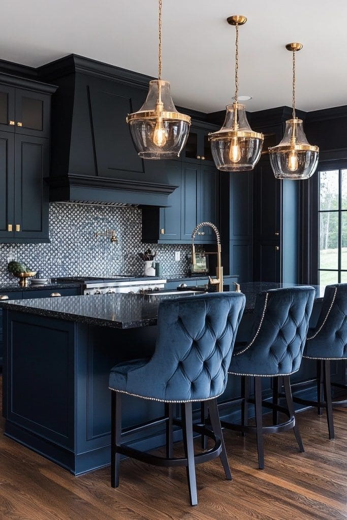 Moody Luxe with Tufted Velvet Drama
