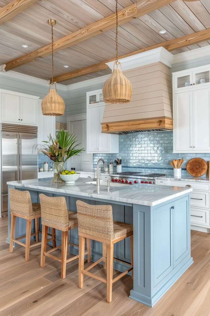 Seaside Breeze Coastal Blue Kitchen