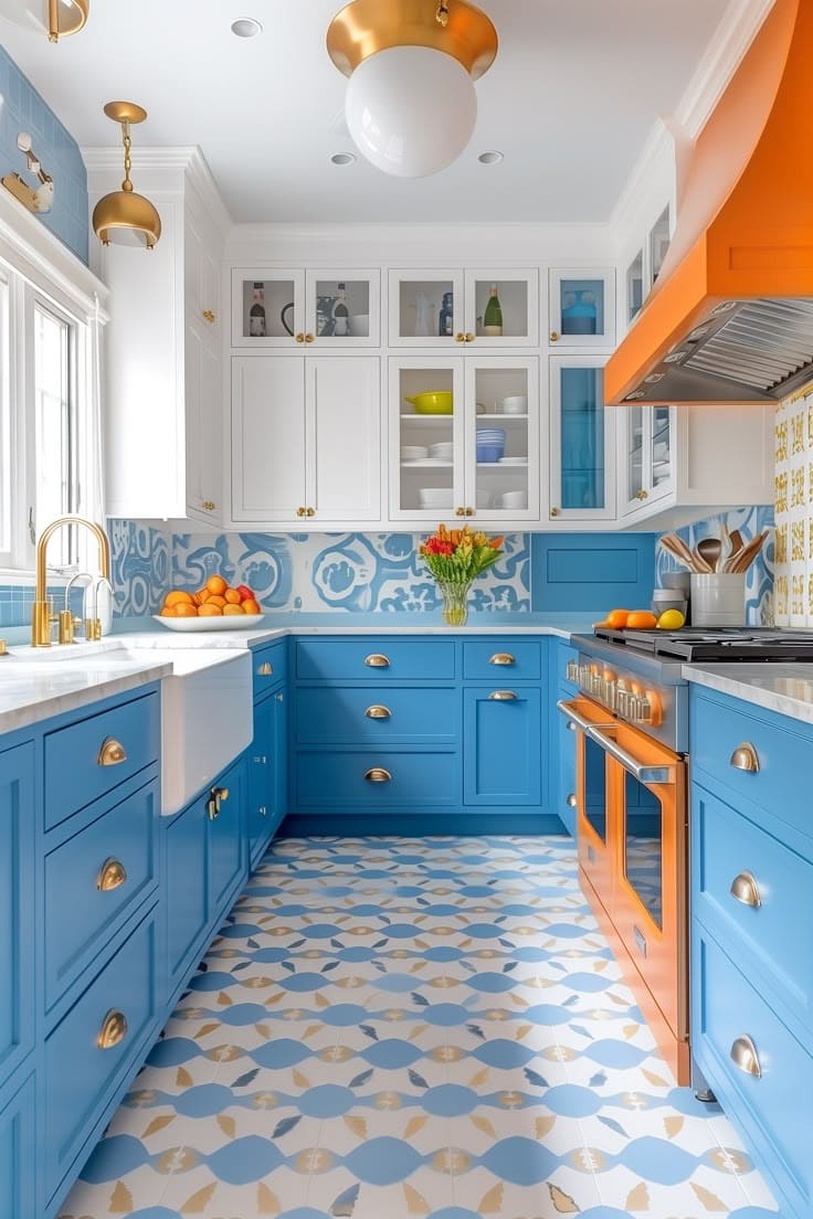 Vibrant Mediterranean Style Color Burst Kitchen