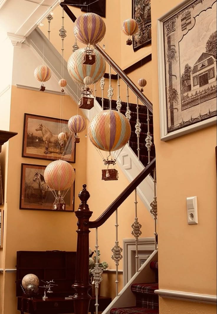 Whimsical Hot Air Balloon Ceiling Mobile