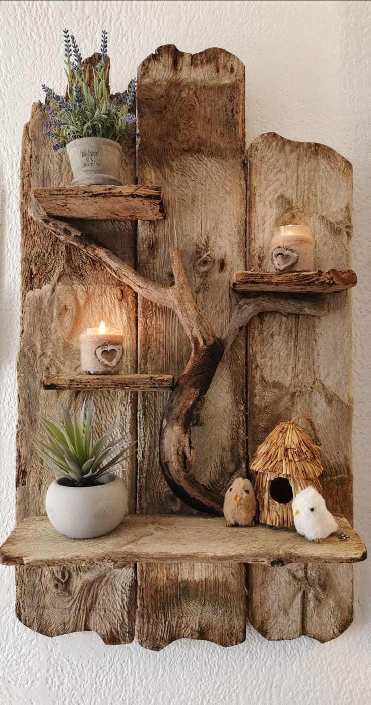 Whimsical Pallet Decor Shelf