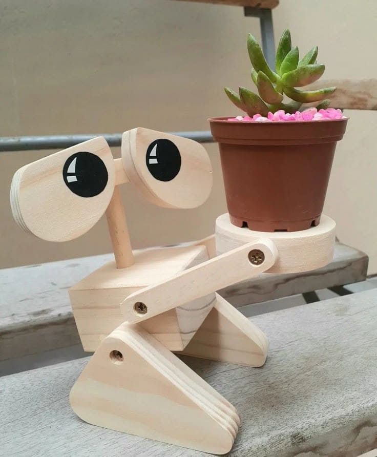 Adorable Robot Planter