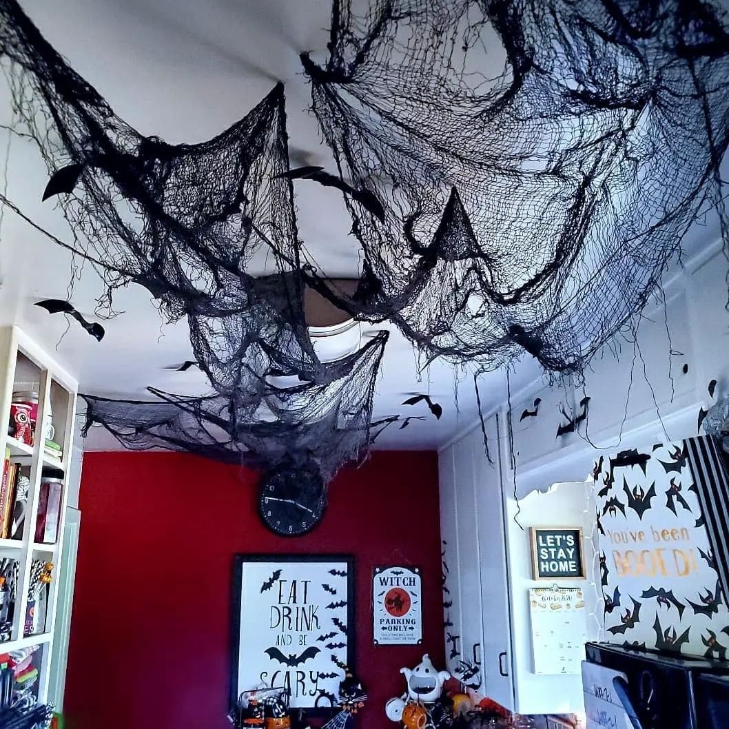 Bat-Filled Gothic Net Ceiling