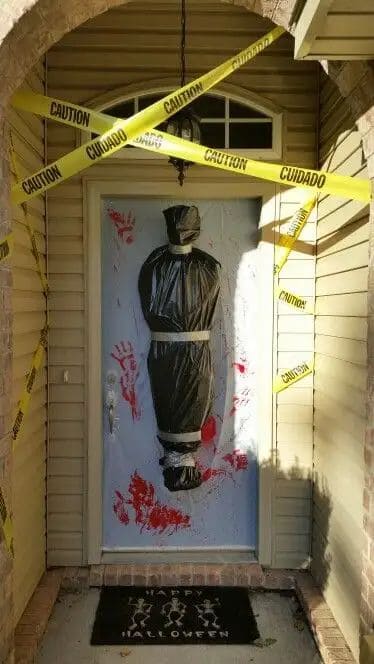 Body Bag Crime Scene Door Decor