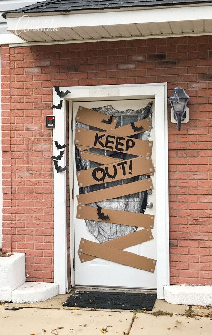 Cardboard Keep Out Boarded Door