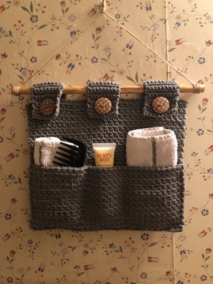Charming Crocheted Wall Organizer