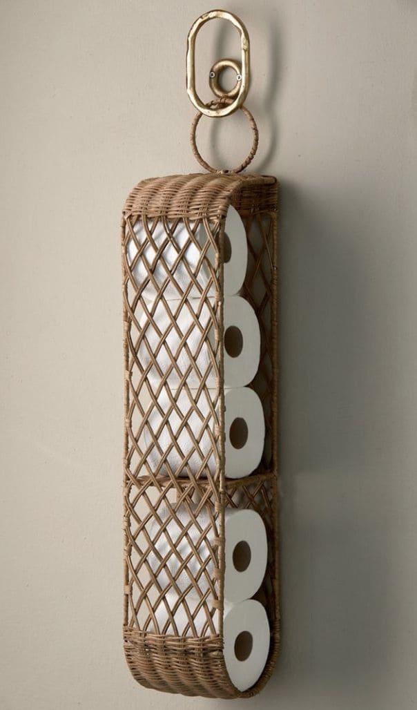 Chic Woven Wall-Mounted Toilet Roll Holder