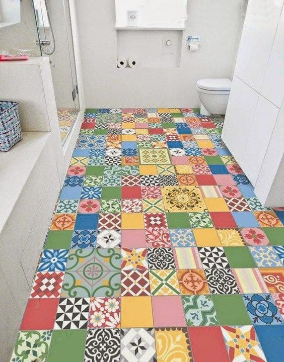 Eclectic Patchwork Tile Floor