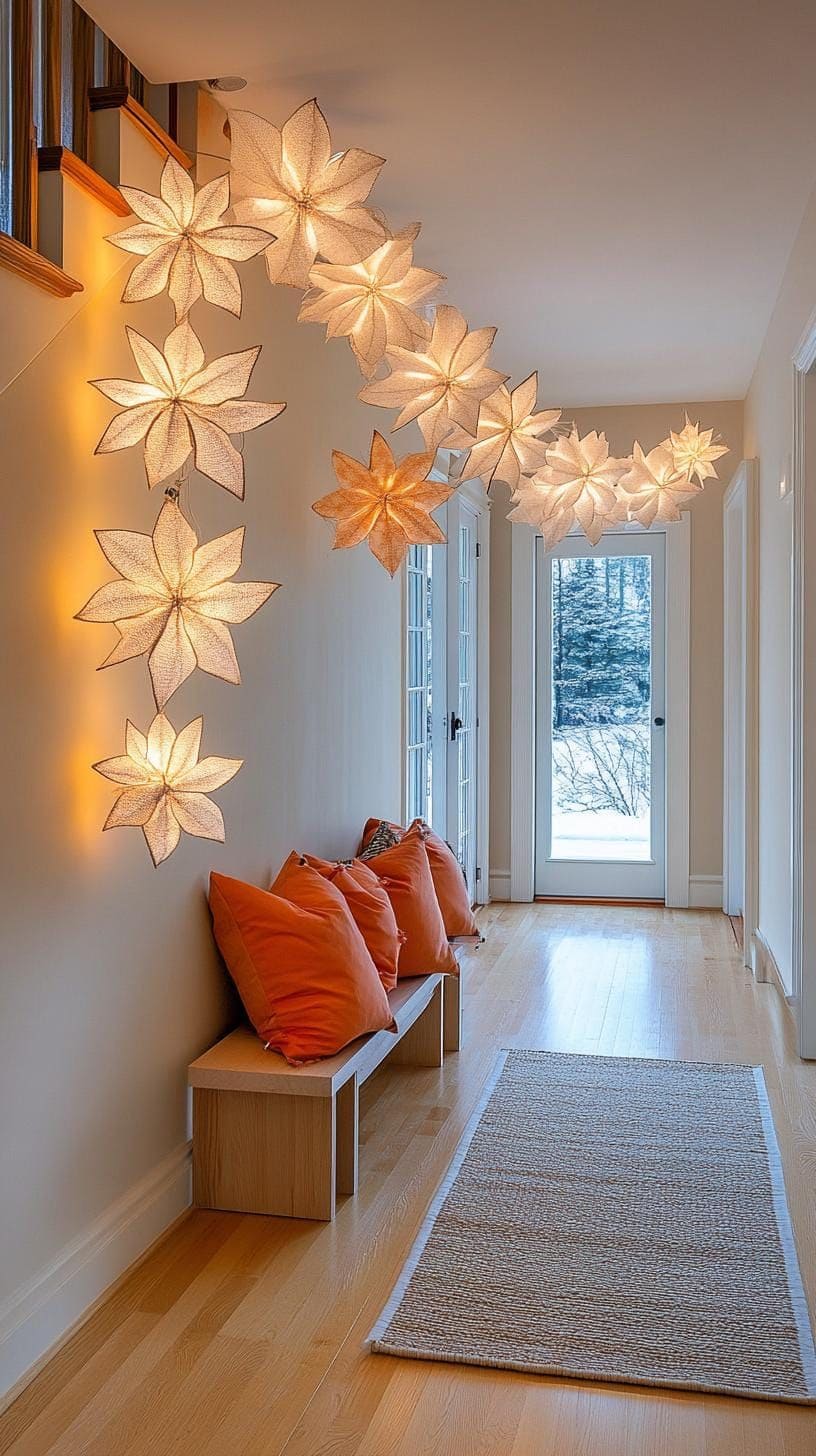 Floating Flower Light Hallway