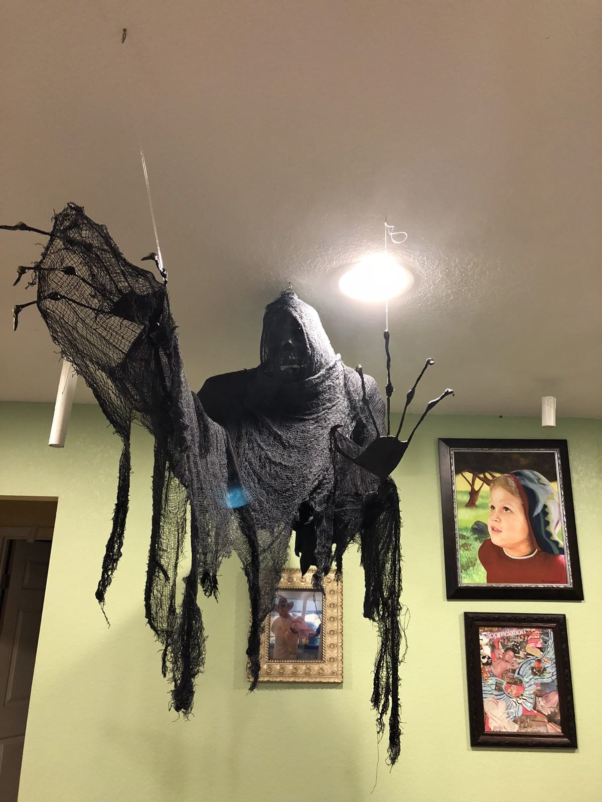 Flying Grim Reaper Ceiling Prop