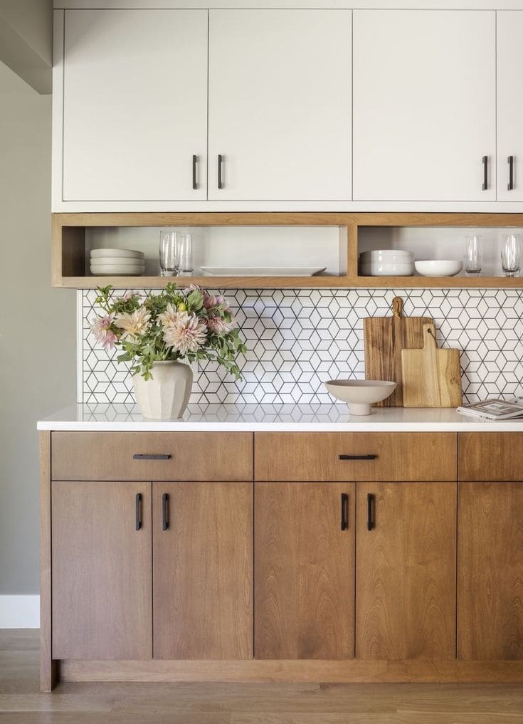 Geometric Calm Backsplash