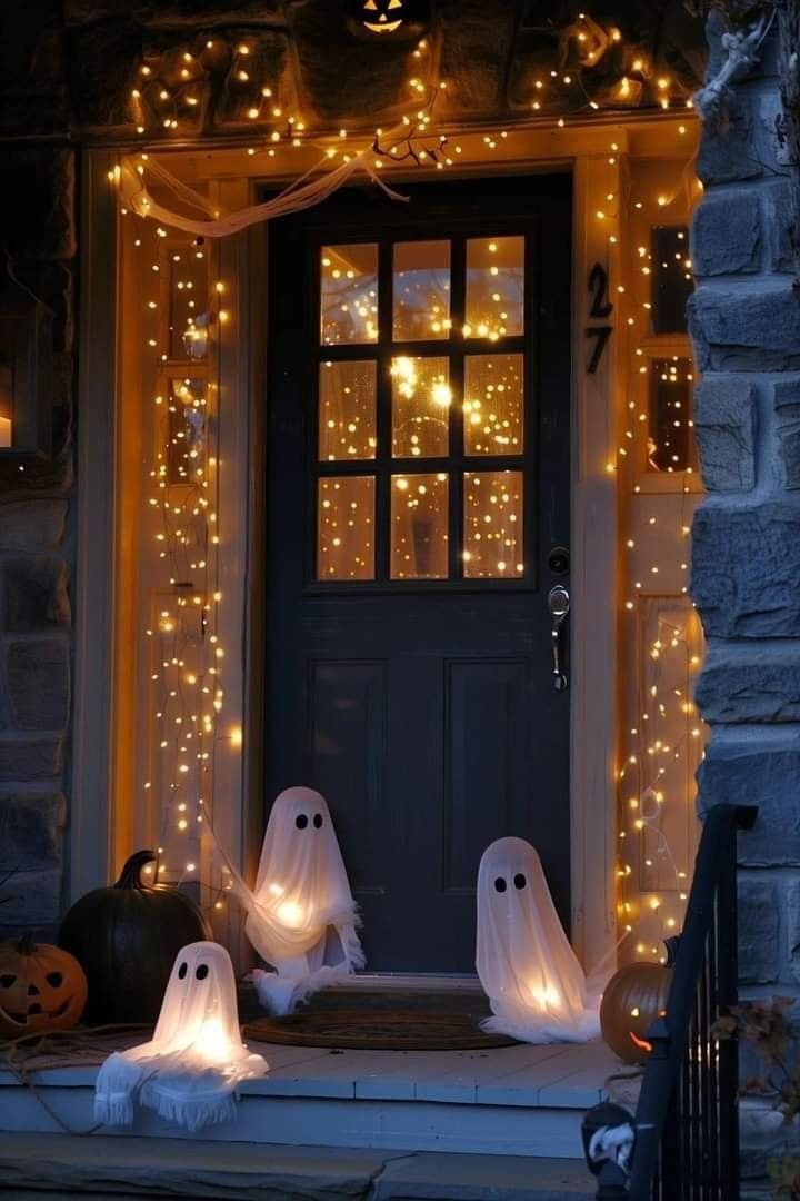 Ghostly Glow and Fairy Light Porch