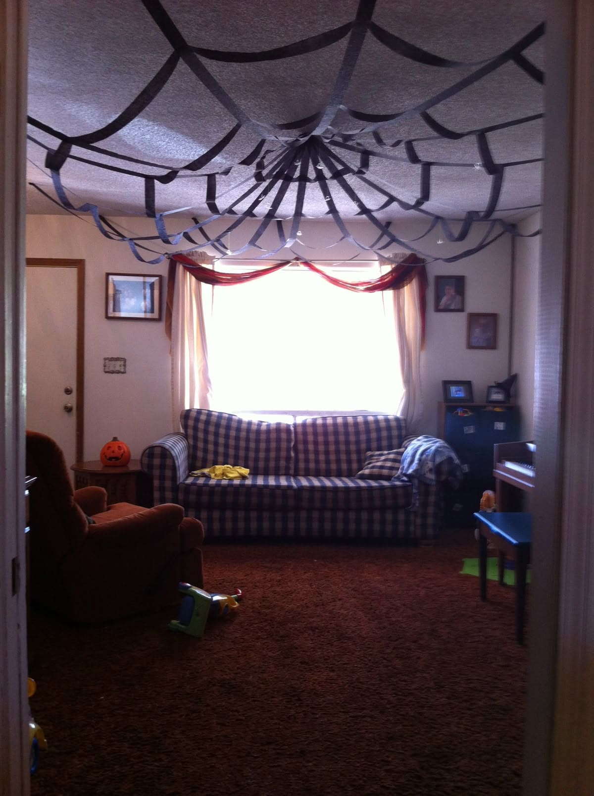 Giant Crepe Paper Spider Web Ceiling
