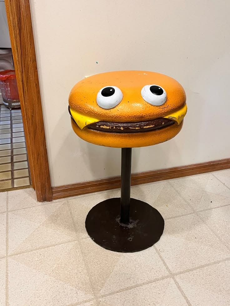 Googly-Eyed Burger Stool