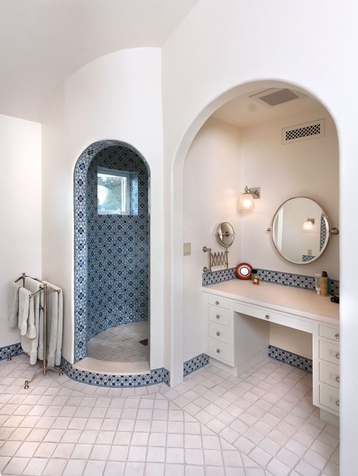 Mediterranean Breeze with Blue Mosaic Accents