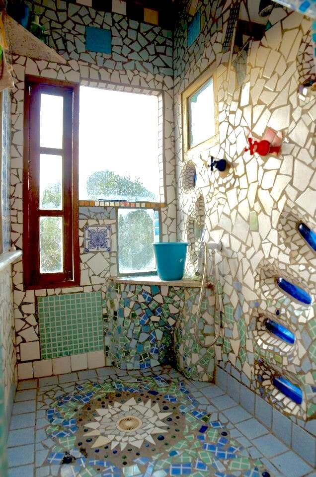 Mosaic Art Shower Floor