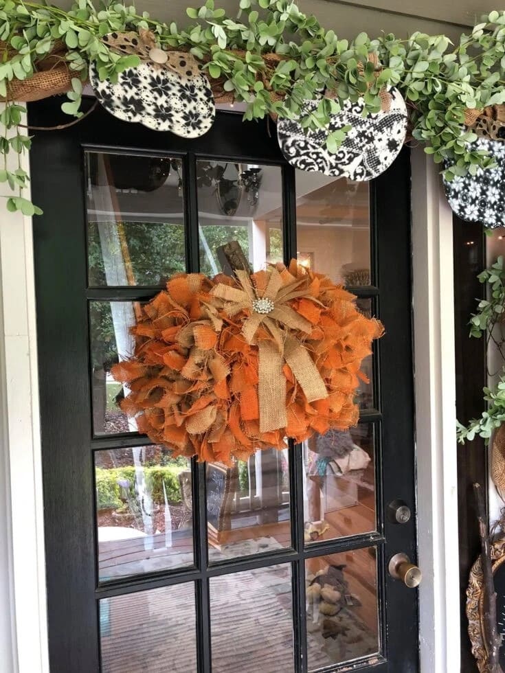 Rustic Ruffled Burlap Wreath