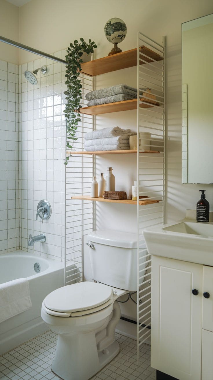 Slim Over-the-Toilet Shelving Unit