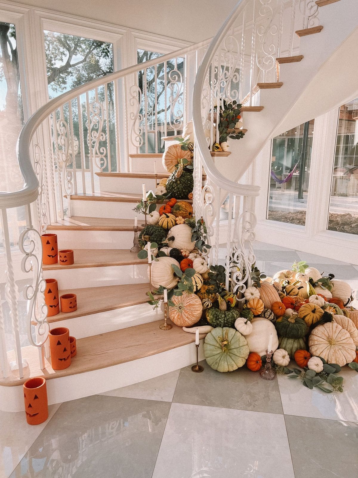 Spiral Staircase Pumpkin Cascade