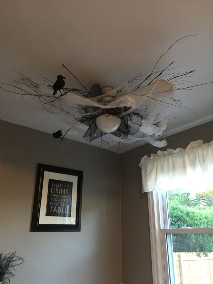 Spooky Raven Nest Ceiling Display
