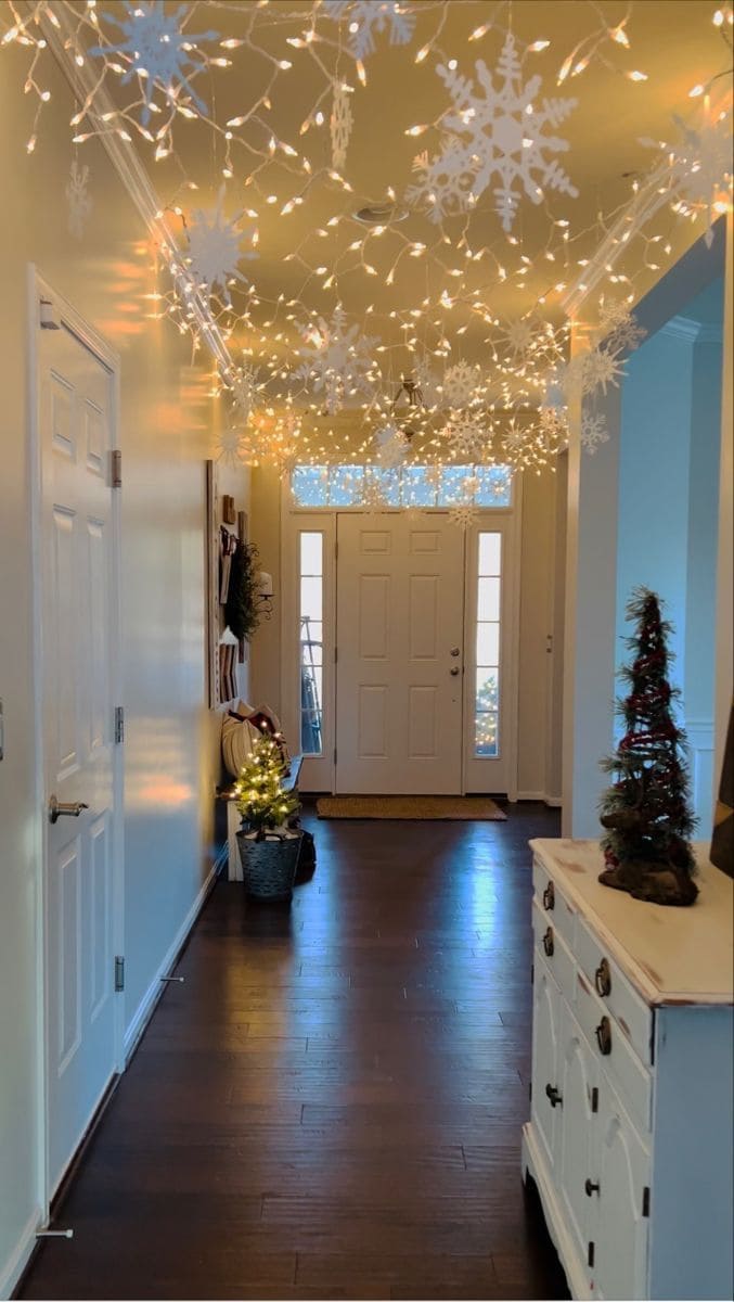 Twinkling Snowflake Hallway