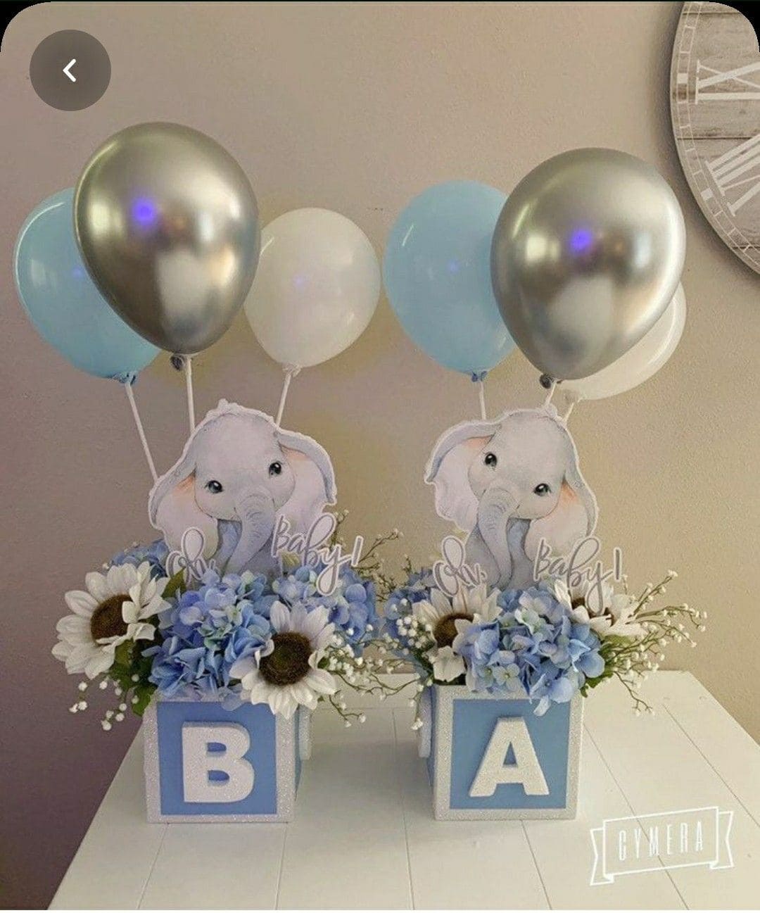Baby Elephant Balloon Centerpieces