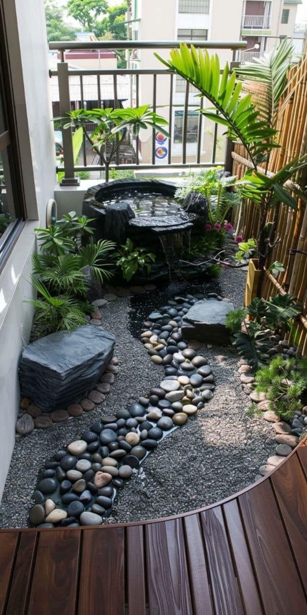 Balcony Zen Rock Garden Retreat