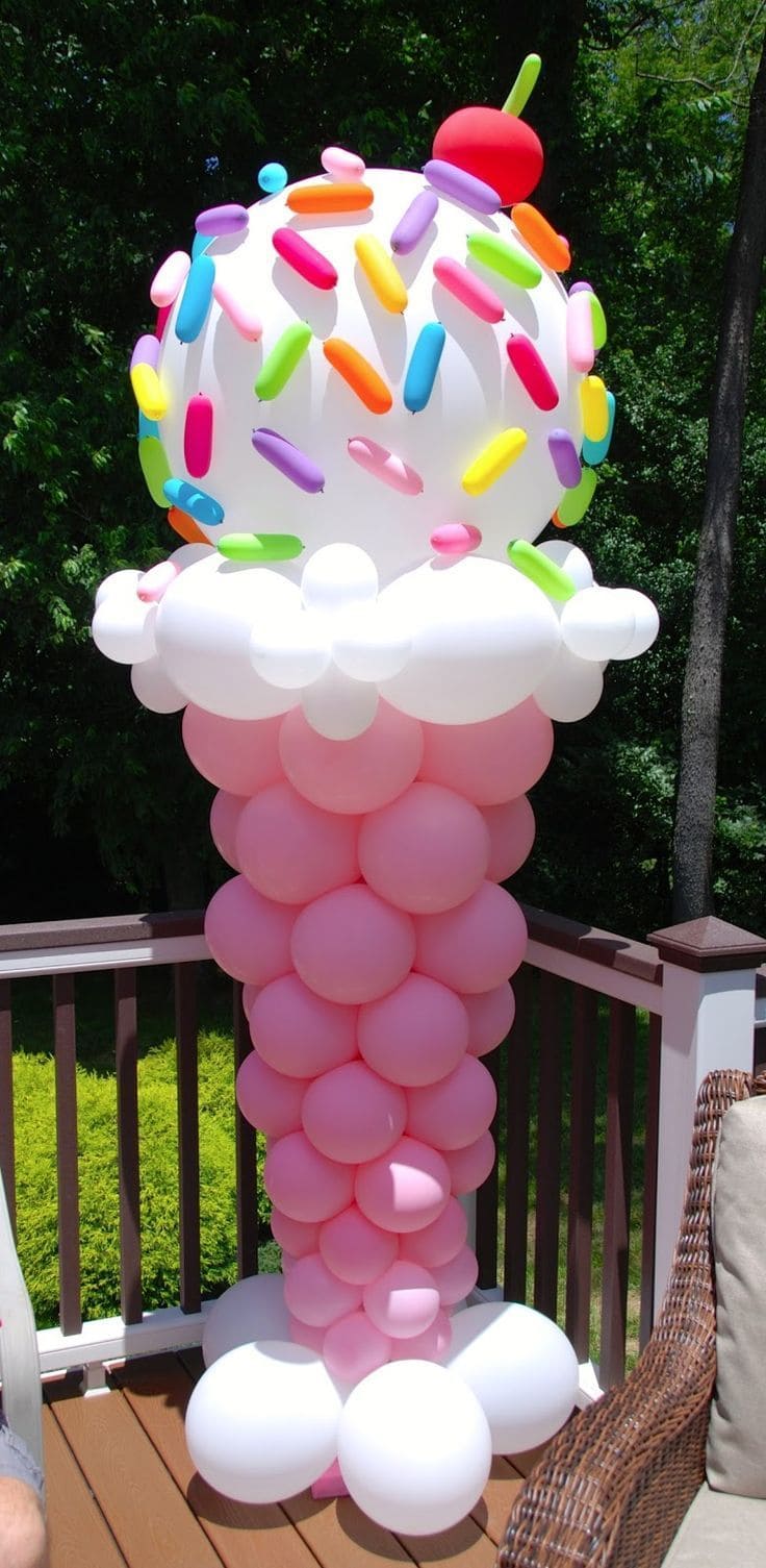 Balloon Ice Cream Cone Display