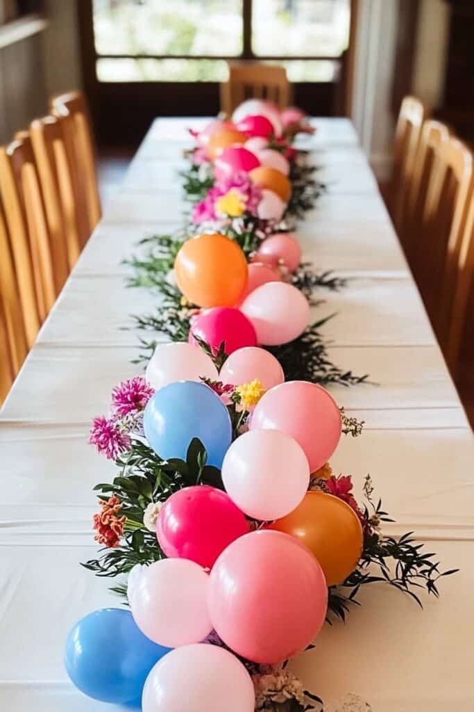 Balloon and Flower Table Runner