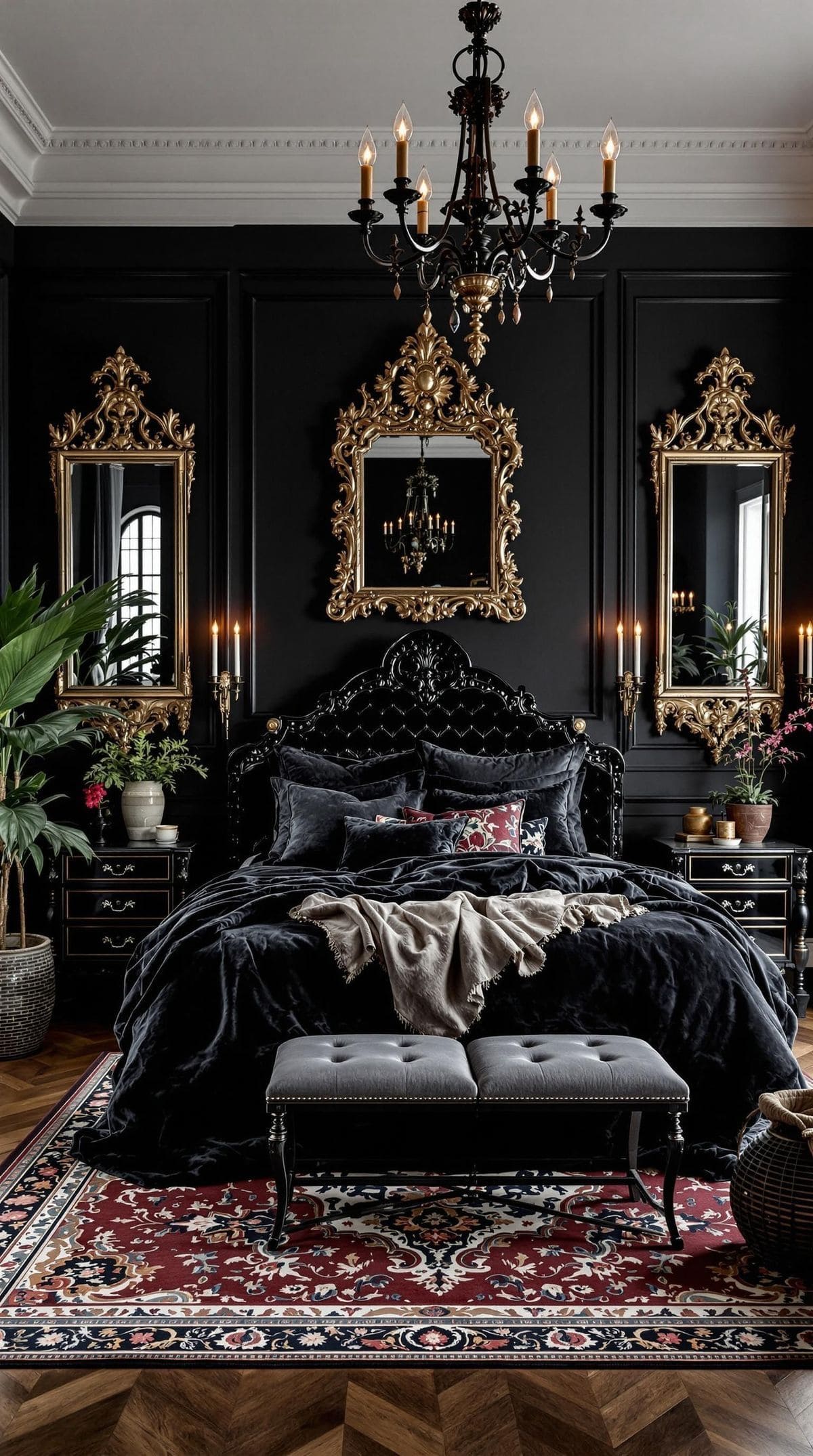 Baroque Elegance in Black