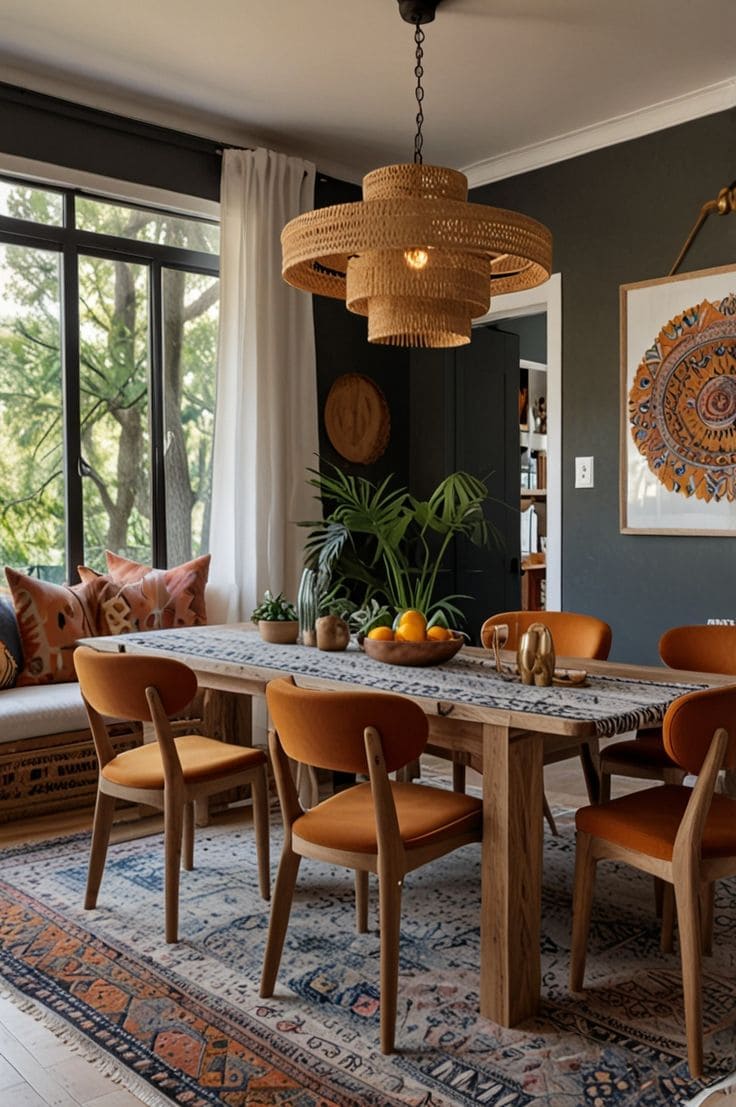 Bohemian Warmth Dining Space