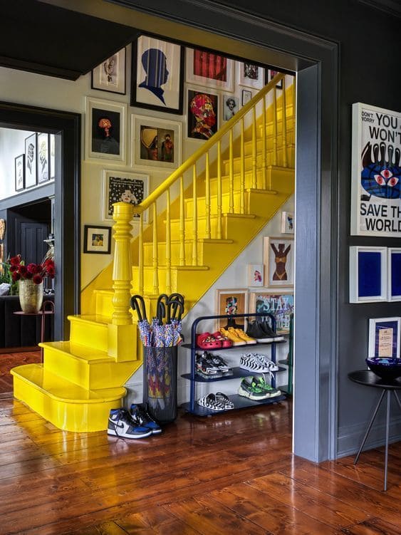 Bold Sunshine Yellow Staircase