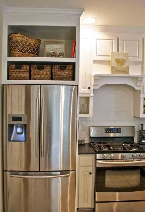 Built-In Fridge with Basket Storage