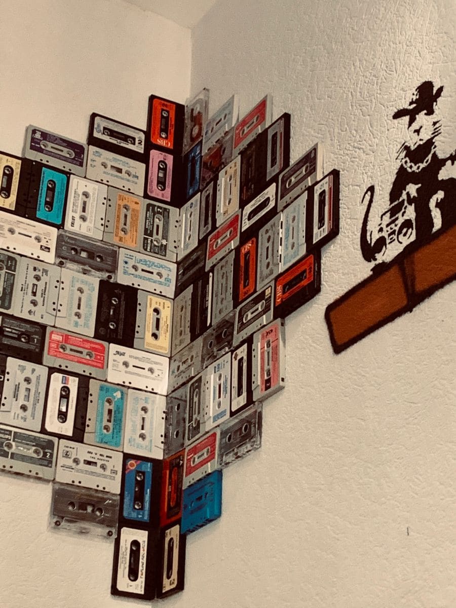 Cassette Tape Corner Wall Art