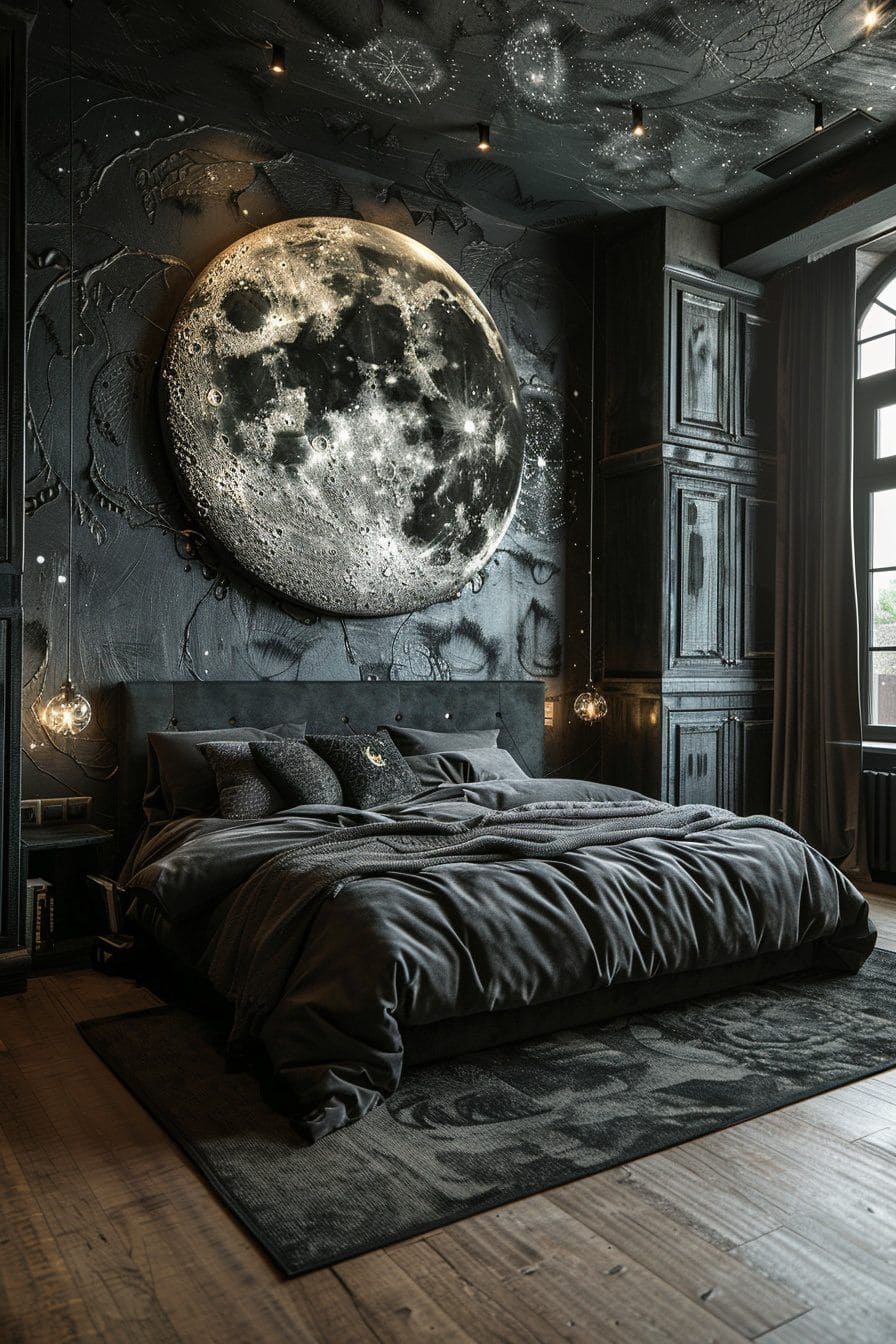 Celestial Noir Bedroom