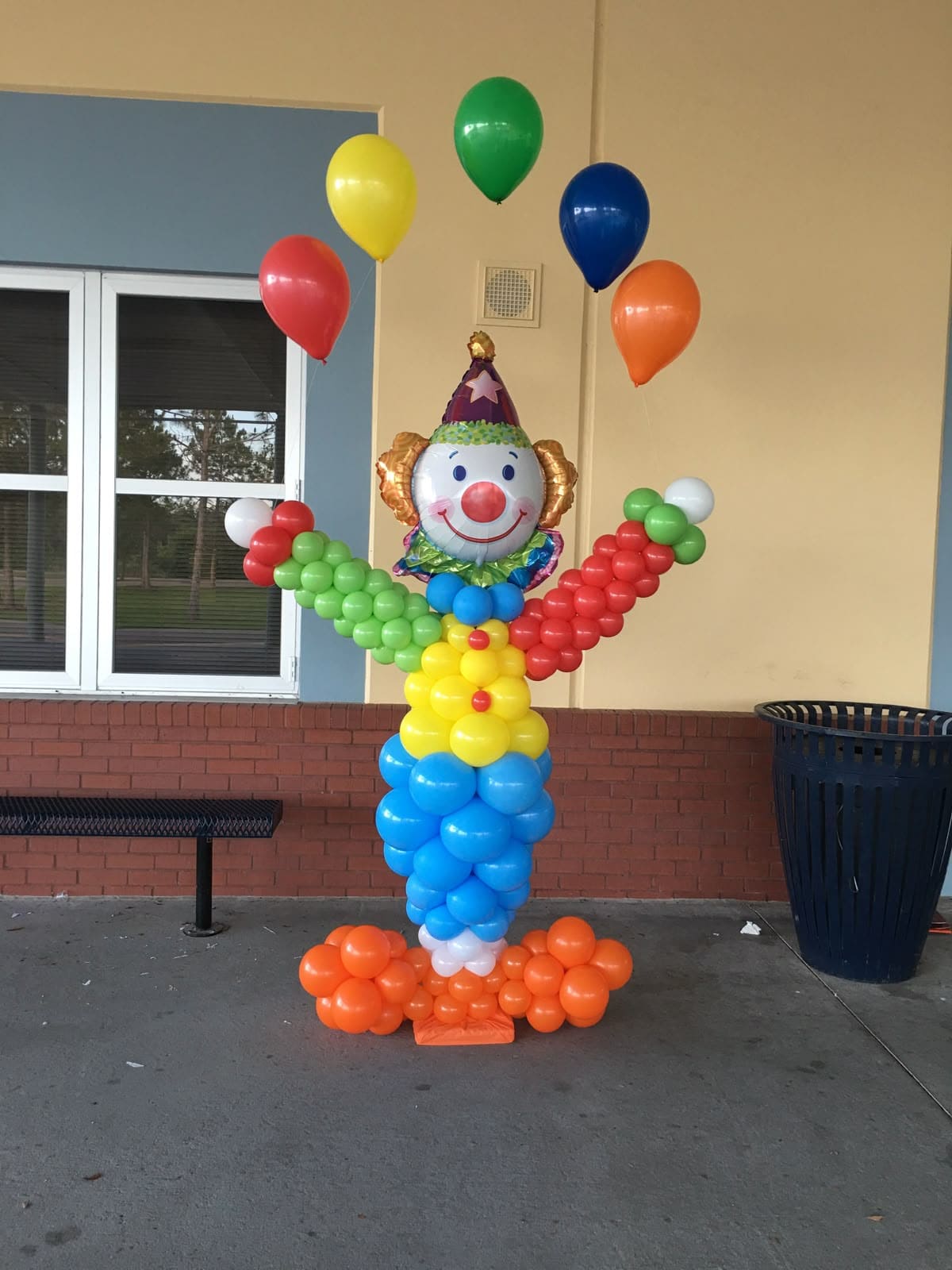 Cheerful Balloon Clown Display