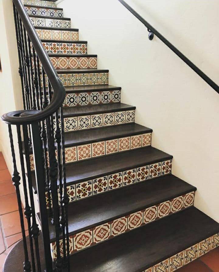 Classic Spanish Tile Staircase