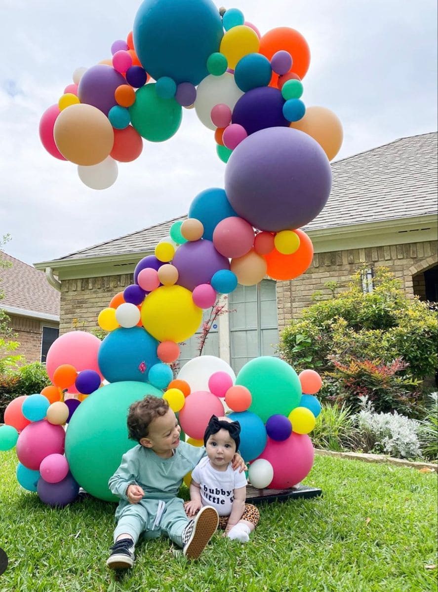 Colorful Number Balloon Display