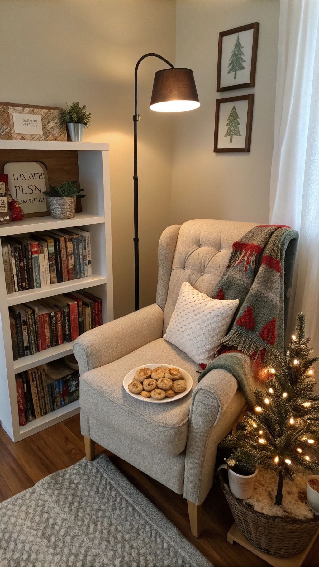 Cozy Christmas Cookie Reading Nook