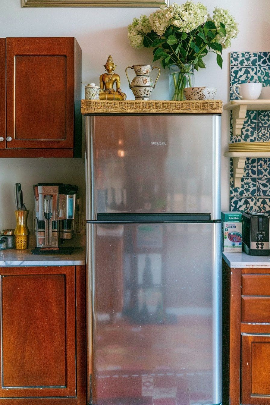 Cultural and Floral Fridge Top Display