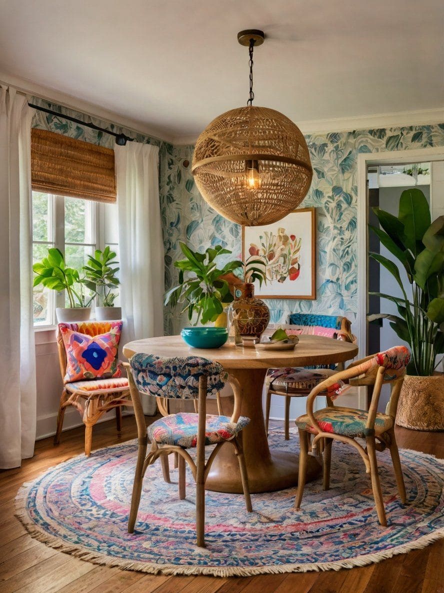 Eclectic Boho Dining Retreat