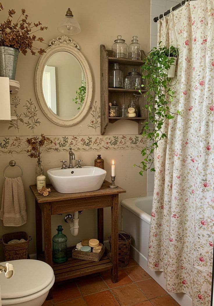 Eco-Friendly Vintage Bathroom Retreat