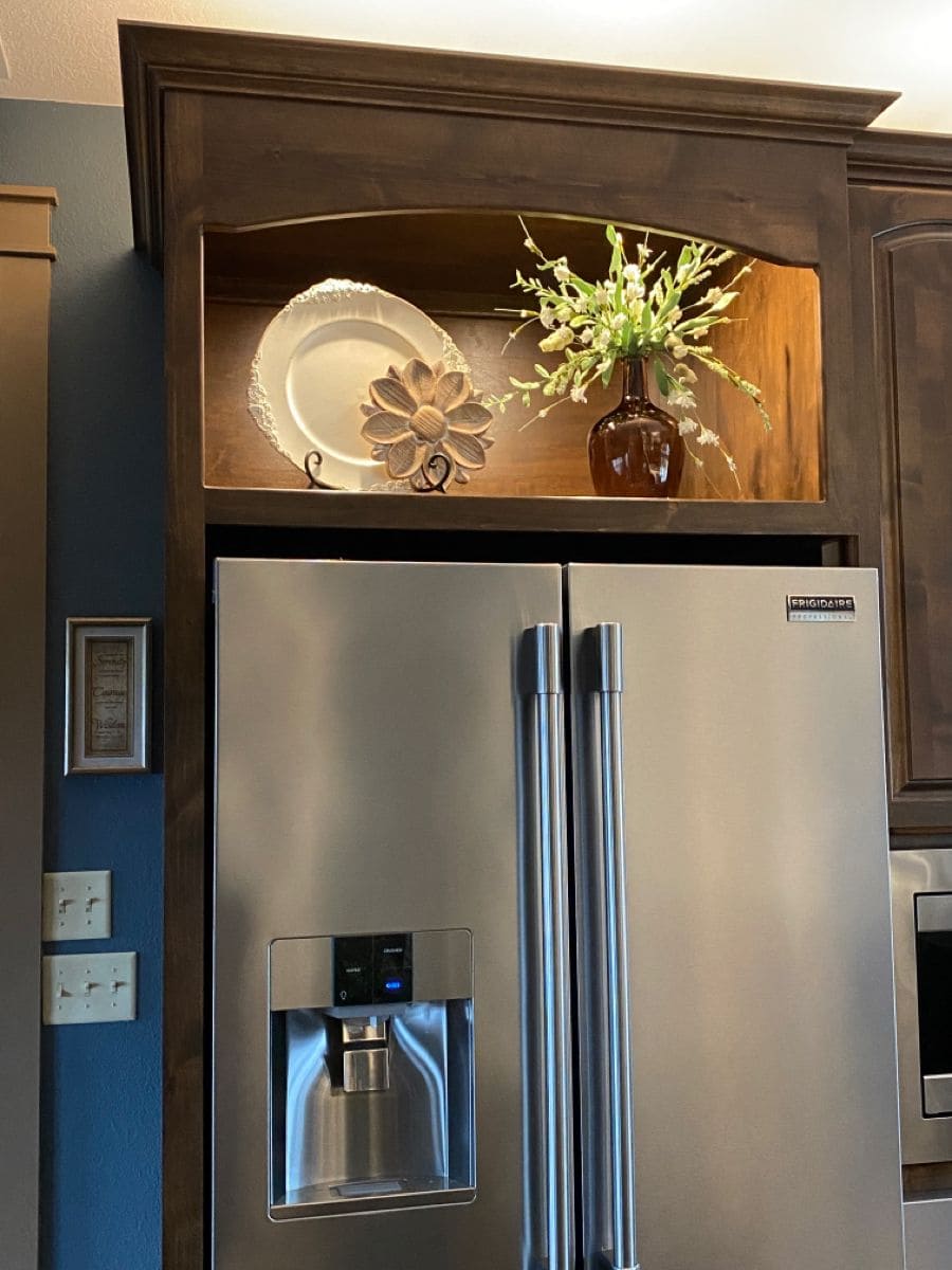 Elegant Fridge Top Display Niche