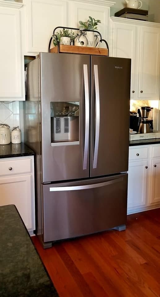 Farmhouse Tray Fridge Top Styling