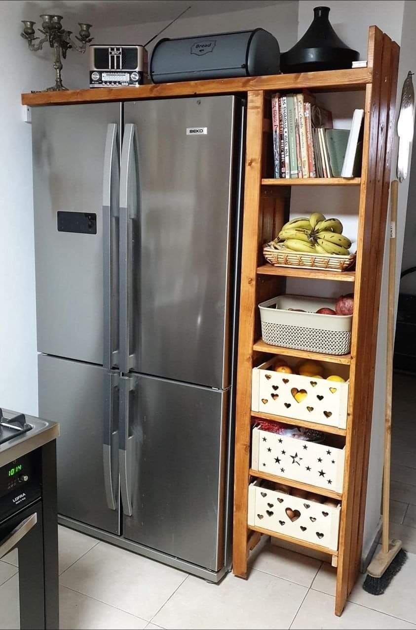 Functional Fridge Top and Side Storage