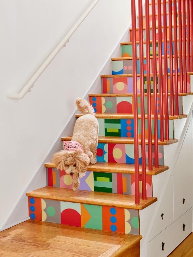 Geometric Pop Art Staircase