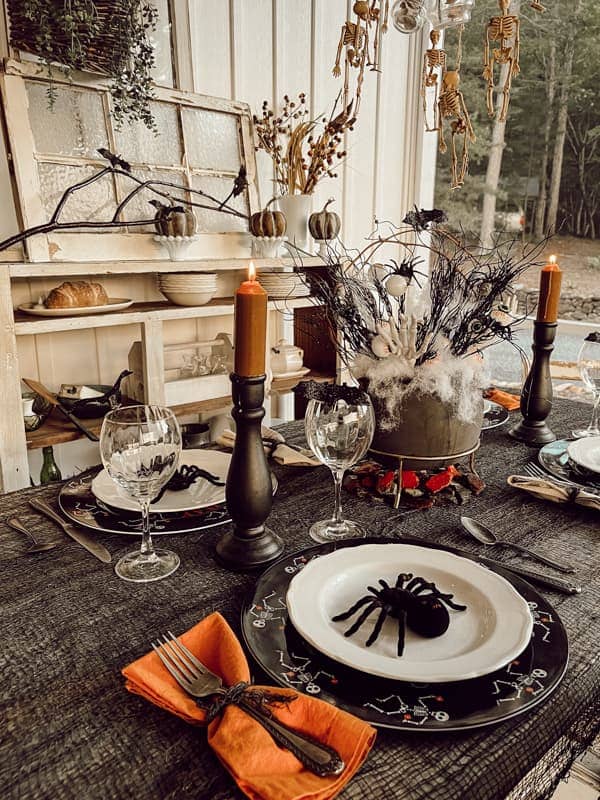 Haunted Halloween Party Table Setup