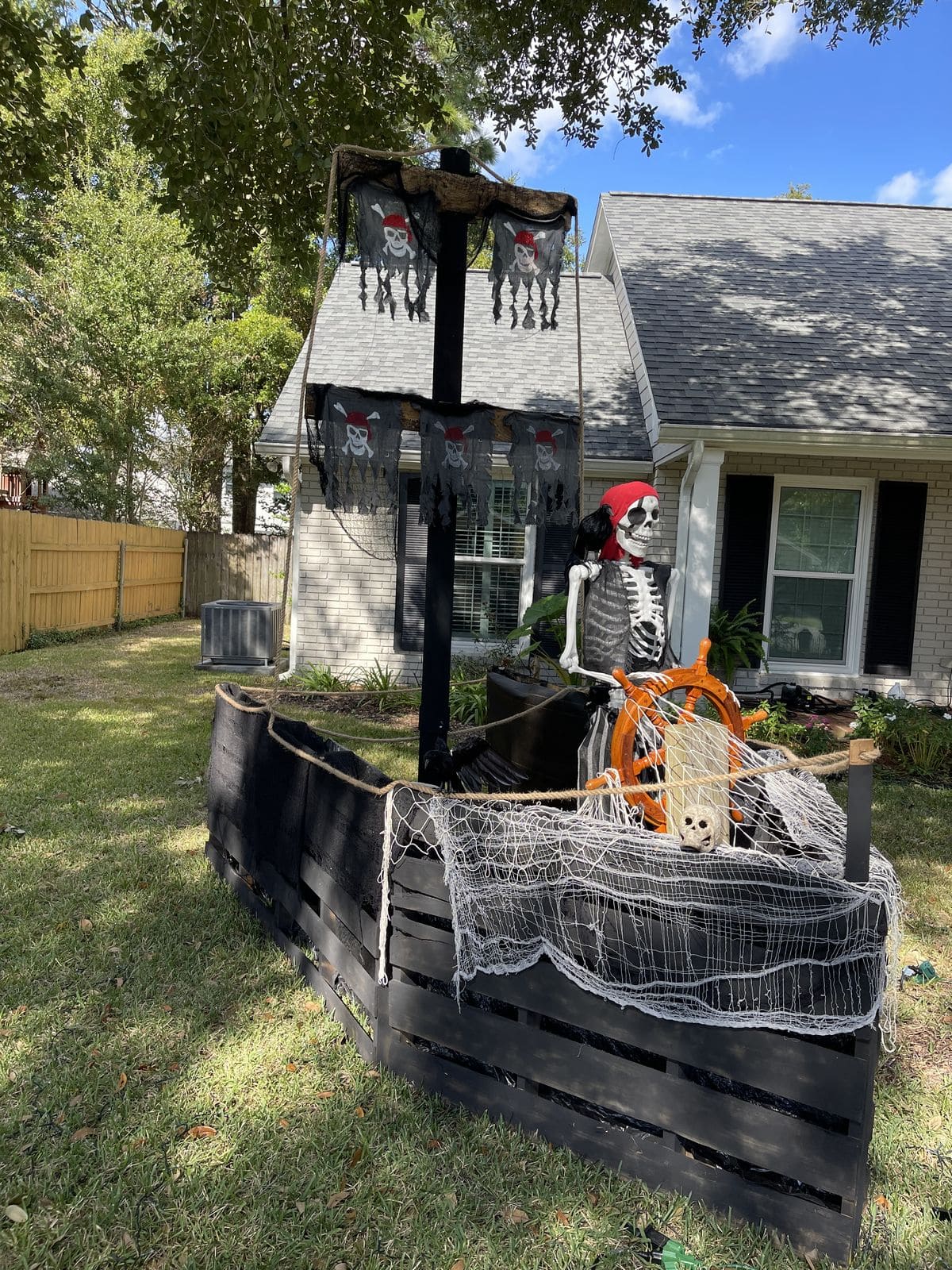 Haunted Pirate Ship Halloween Display