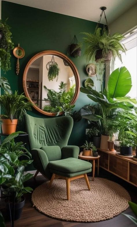 Indoor Jungle Relaxation Corner