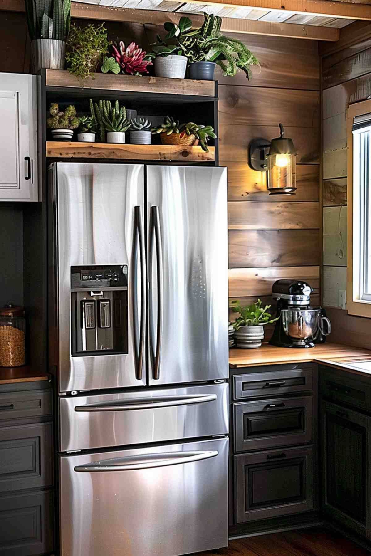 Lush Green Fridge Top Garden